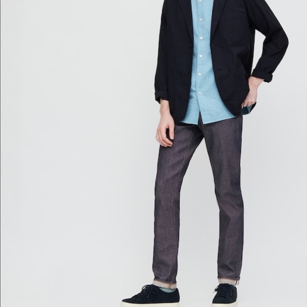 UNIQLO - MEN STRETCH SELVEDGE SLIM-FIT JEANS